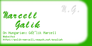 marcell galik business card